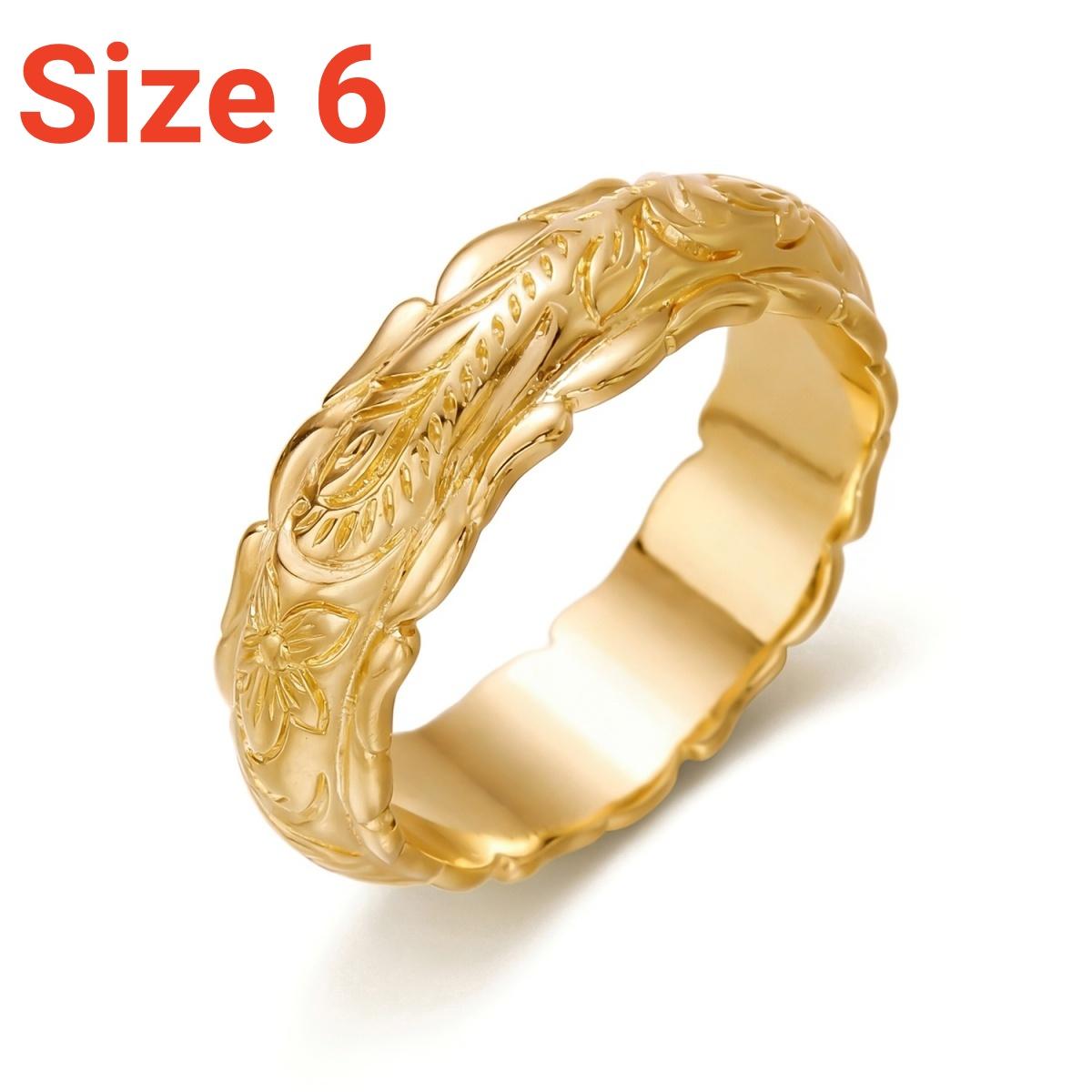 

Temperament Elegant Rose Flower Pattern Rings For Women Men Minimalist Delicate Floral Finger Ring Wedding Bands Party Jewelry