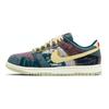 Nike Dunk Low Community Garden Unisex-Sneaker Mehrfarbig Mitternacht-Türkis Kardinal-Rot CZ9747-900