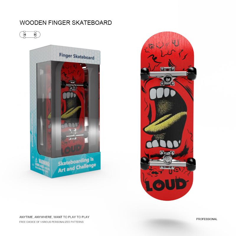 Finger Skateboard Toys Wooden Finger Scooter Professional Fingerboard Desk Toy For Adults Teens/Kids