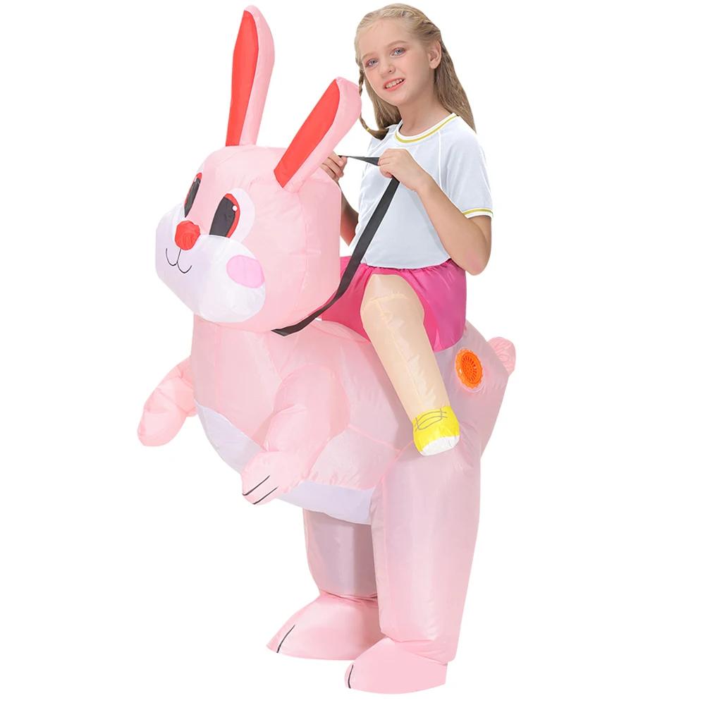 Heiße Jungen Mädchen Flamingo Dinosaurier aufblasbares Kostüm Lustiger Anzug Halloween Weihnachten Purim Anime Party Cosplay Kostüme