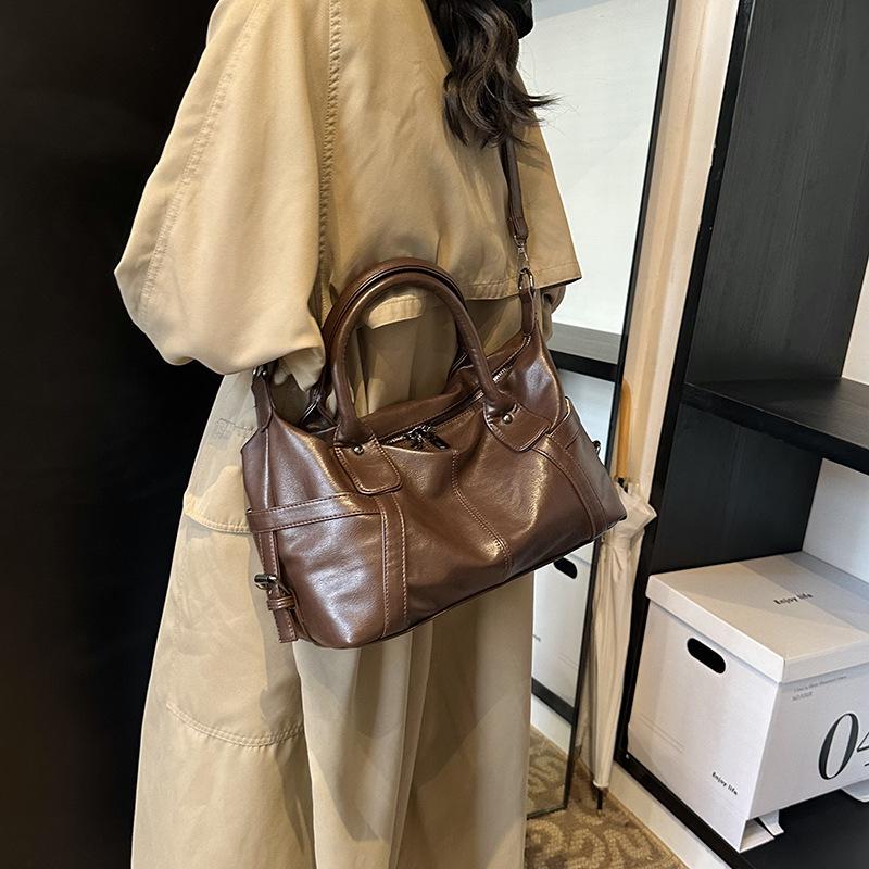 Premium Sense Maillard Tragetasche Damen Herbst 2025 Retro Beliebte Schultertasche Große Kapazität Umhängetasche