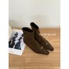 Korean Version Suede Belt Buckle Temperament Thin Boots Women's 2025 New Autumn and Winter Kitten Heel and Ankle Boots Retro Short Boots