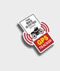 GPS Security Warning Effect Motorcycle Car Outdoor Waterproof Sticker Intense Warning Death Kiss Sticker Reflective Sticker (GPS for Bike)