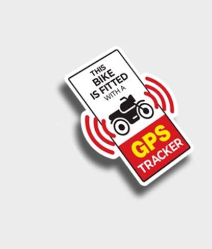 

GPS Security Warning Effect Motorcycle Car Outdoor Waterproof Sticker Intense Warning Death Kiss Sticker Reflective Sticker (GPS for Bike) чёрный