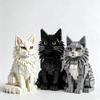 Realistisches Maine Coon Katze Bausteine Set DIY Zusammenbau Tier Modell Kreative Haus Schreibtisch Dekoration Haustier Sammlung Geschenke