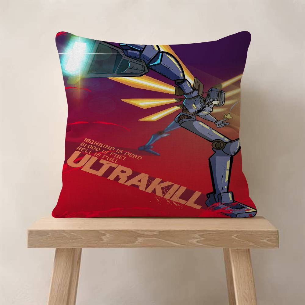UULTRAKILL Hot GAME Personalized Pillow Cover Kids Bedroom Wild Party Decor Pillowcase Kid Birthday Shower Gift