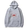 2025 Red Spider Print Hoodie Men's Autumn and Winter Street Fashion Daily Versatile Hoodie Loose Hooded Sweatshirt Fashion Trend