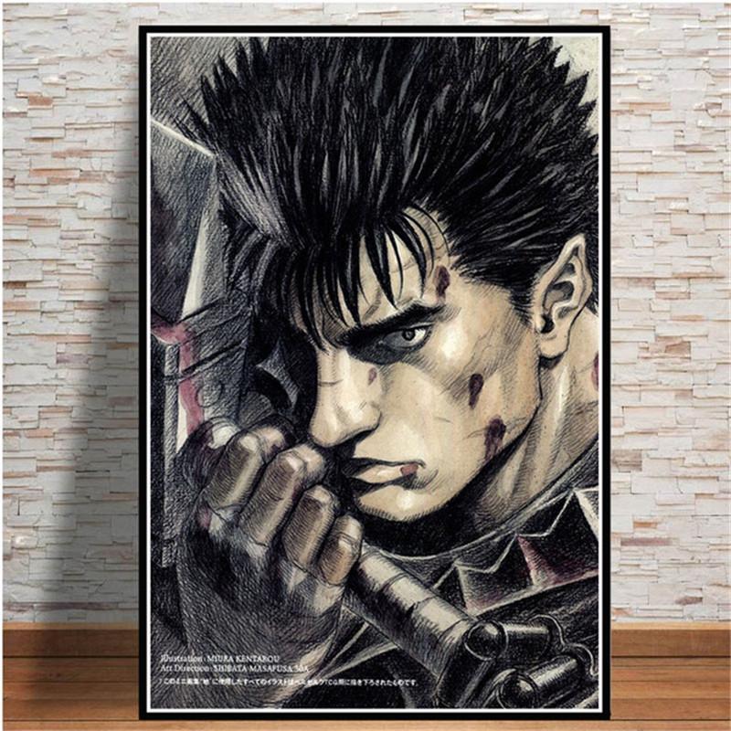 Japanese Anime Pictures Kentaro Miura Violent Posters Wall Art Canvas Painting Pictures High-definition Printing Posts for Wall