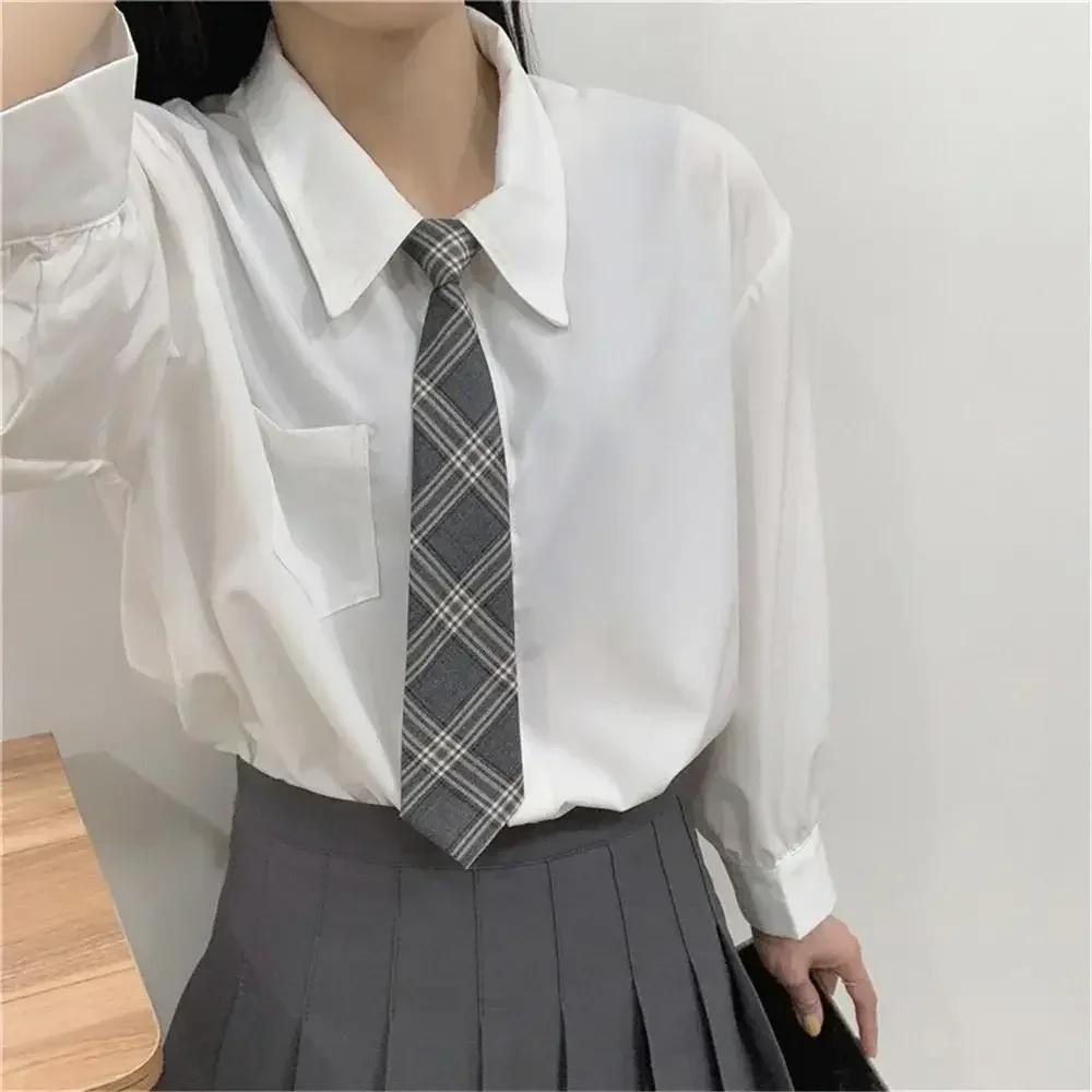 Women's JK  Tie Adjustable Colored Student Uniform Striped Grid Tie Suitable for Women's Fashion Accessories Creative JK Tie