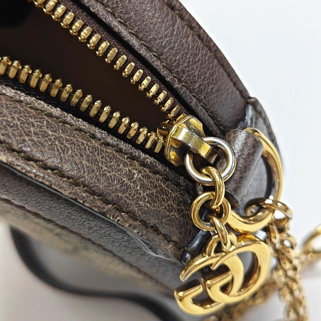 [Pre-Owned] Gucci Ophidia GG Mini Round Bag 'Beige' - Very Good #16OF7P3