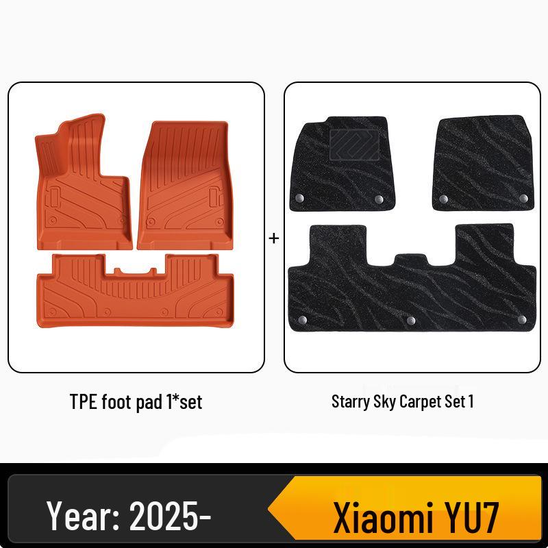 TPE Floor Mats for Xiaomi YU7 - Eco-friendly, Odorless, Color-Matching Interior.