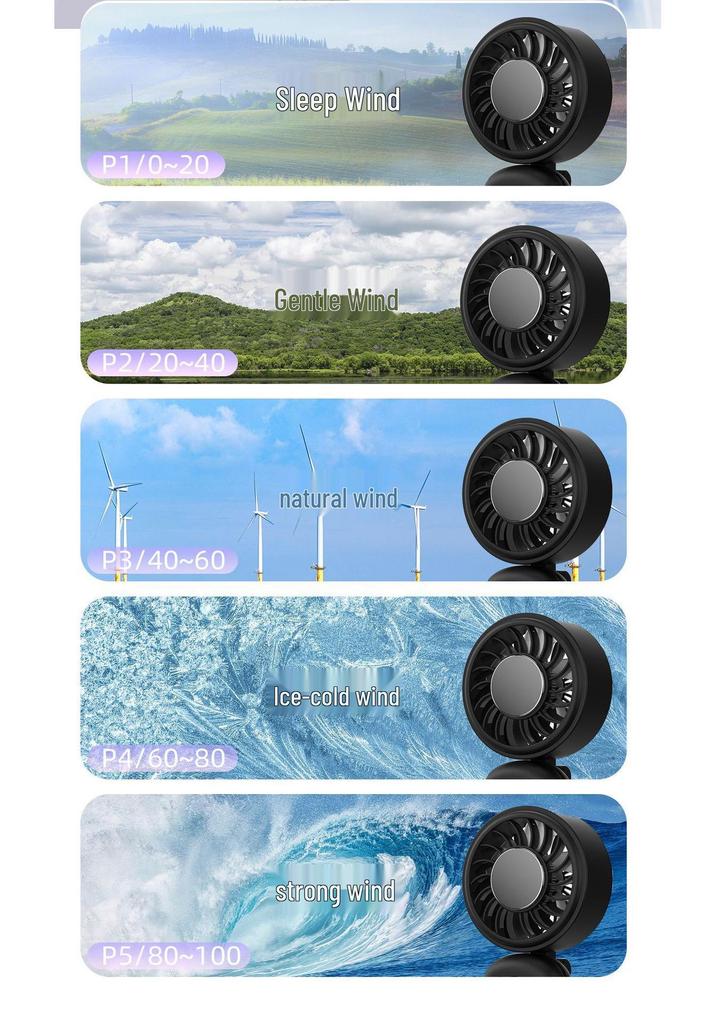 Creative 2026 Mini Clip-on Semiconductor Cooling Fan with Brushless Motor