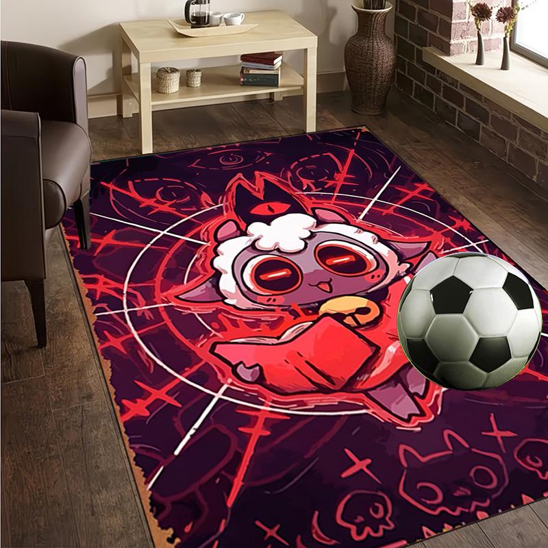 Cult Lamb Game Fantasy Rug Office Carpet Non-Slip Mat, Chair Rug Floor Covering for Gaming, Bedroom, Living Room , Home Decor Christmas Gift