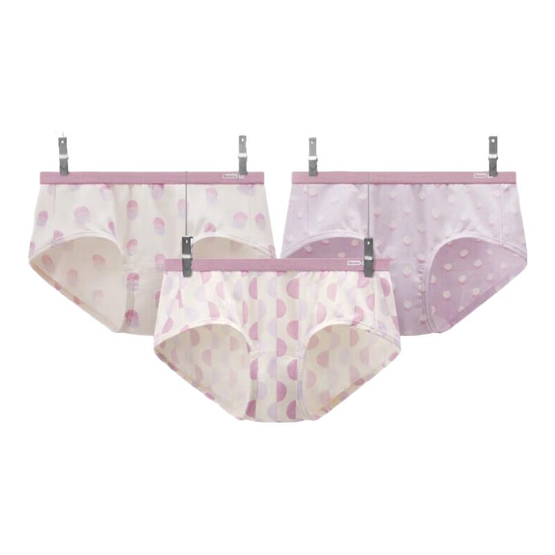 Bananain 501C Women's Printed Mid-Waist Briefs, 3-Pack