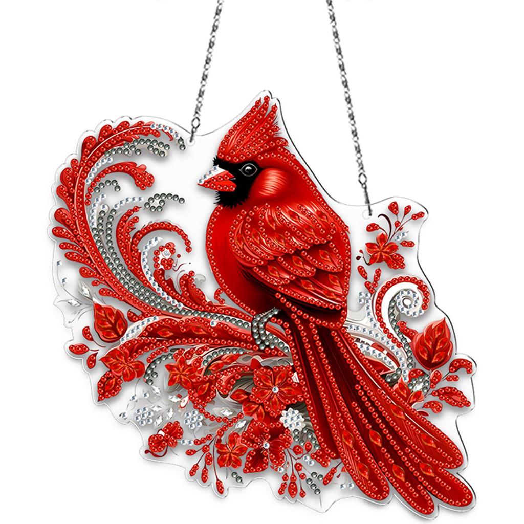 Acrylic 2D Flat DIY Special Shape Hanging Diamond Art Kits Rhinestone Diamond Art Window Pendants Home Wall Decoration Crafts