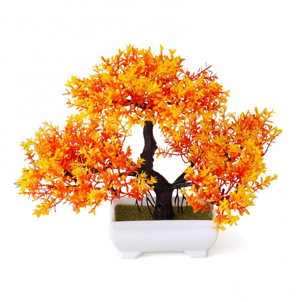 Dekoracja ze sztucznych roślin, Bonsai w doniczce, Małe drzewko w doniczce, Sztuczna roślina w doniczce, Ozdoby do ogrodu zen na stół, Dekoracja domu, pokoju