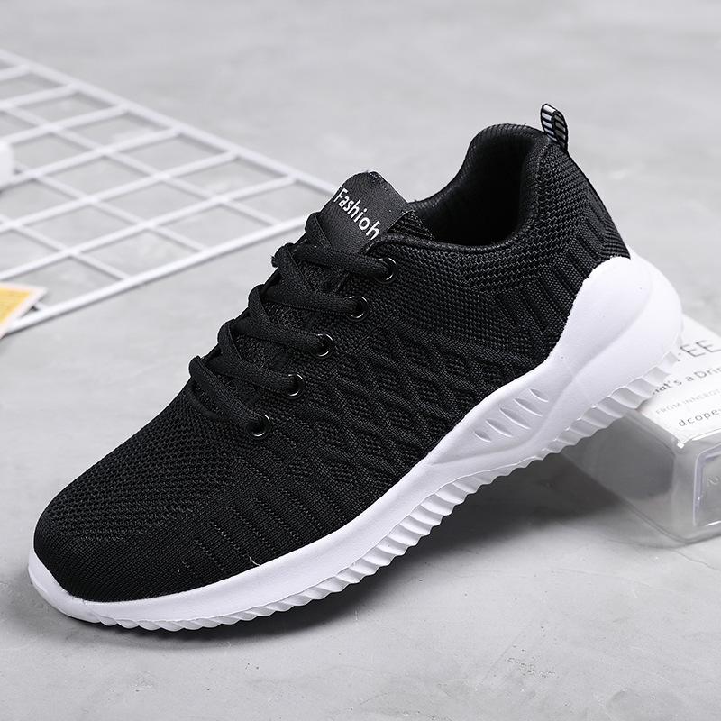 Sneakers Women's Running Shoes Women's Mesh Black Shoes Spring Flat Bottom Lightweight Soft Bottom Casual Shoes Breathable