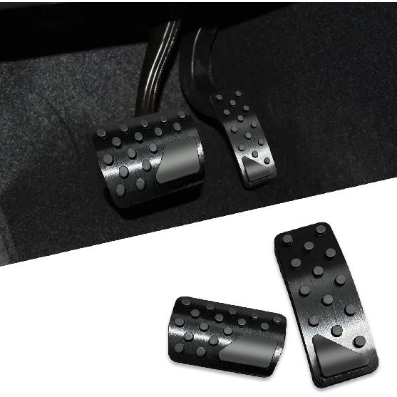 Car Pedal Covers, Accelerator Gas and Brake Pedal Covers, Premium Aluminum Alloy Non-Slip Gas and Brake Pedals Covers, Universal Car Accessories Fits чёрный
