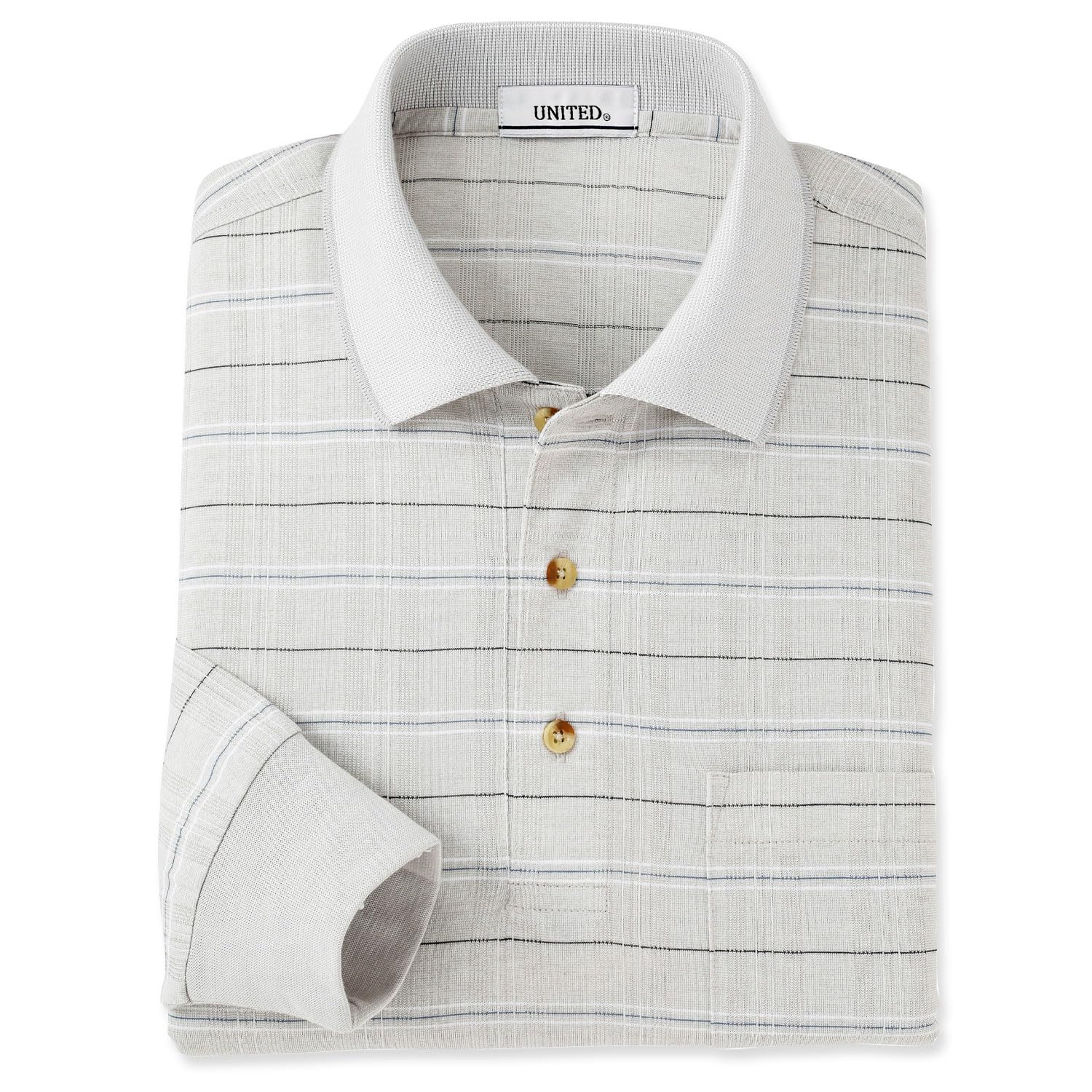 

UNITED Поло с длинным рукавом Рубашка для ходьбы с бордюром Мужская рубашка, Жаккард, Можно стирать, Весна/Лето (Размер L, Серый) серый