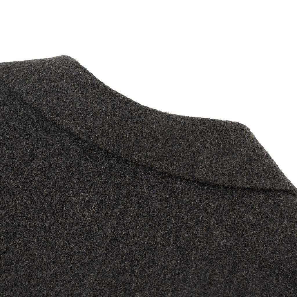 Gray Double-Sided Cashmere Coat - Korean Style Mid-Length Outerwear for Autumn/Winter