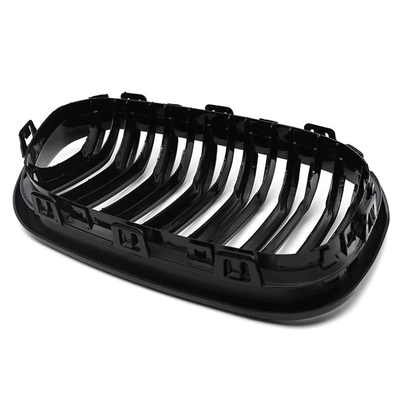 Front bumper racing radiator mesh grille for BMW 1 Series F20 F21 facelift 2015-2019 years, matte black glossy color