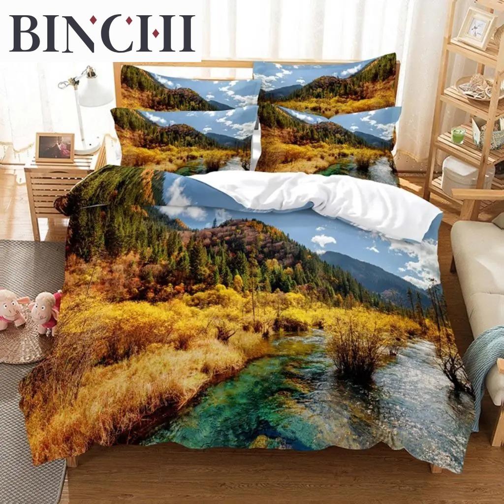 Snow Tree Bedding Set 3Pcs Soft Breathable Duvet Cover For Bedroom Guest Room Decor Comfortable Bedding