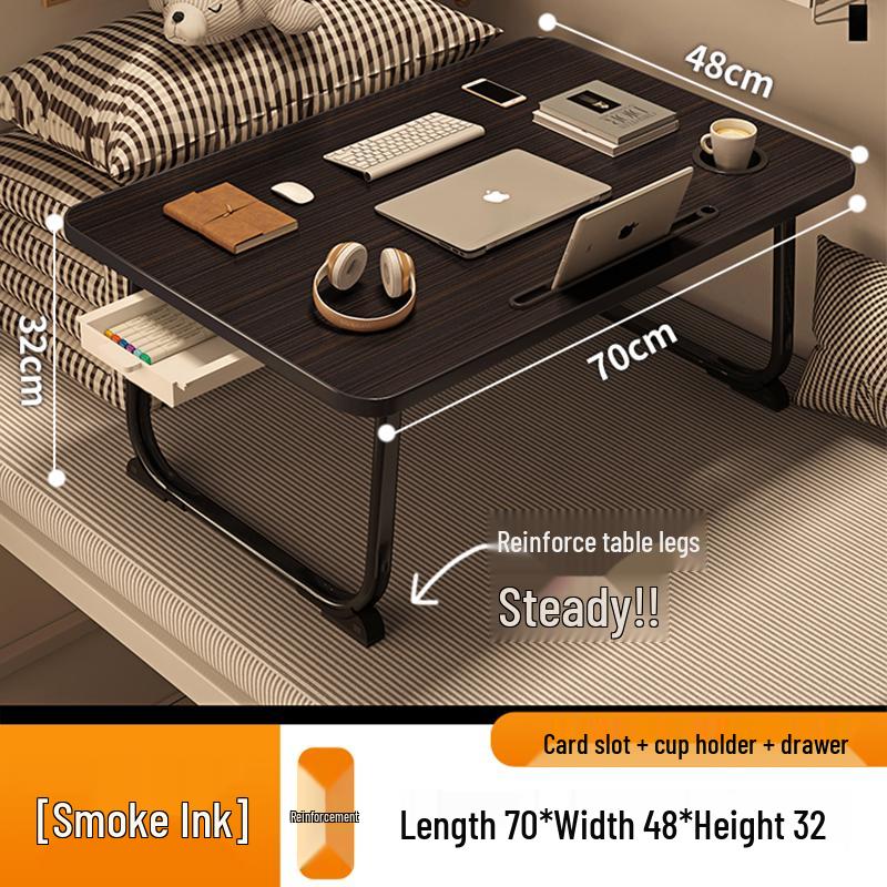 Folding Bedside Laptop Desk: Bay Window & Dorm Use