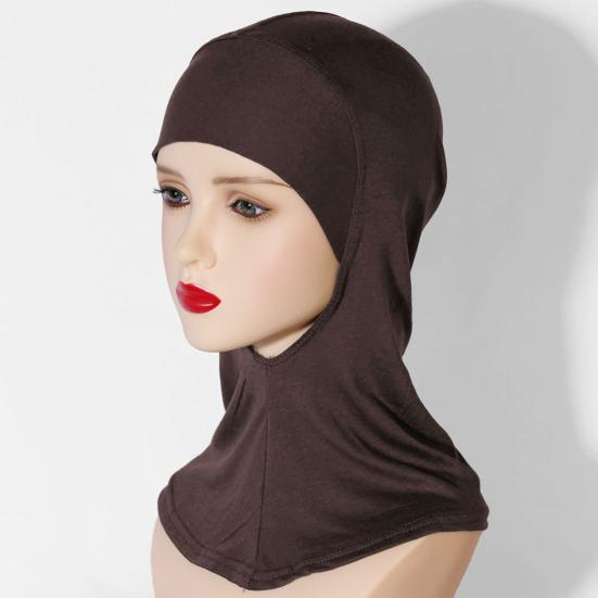 Women Headscarf Hat Solid Color Ethnic Top Hat Comfortable Elastic
