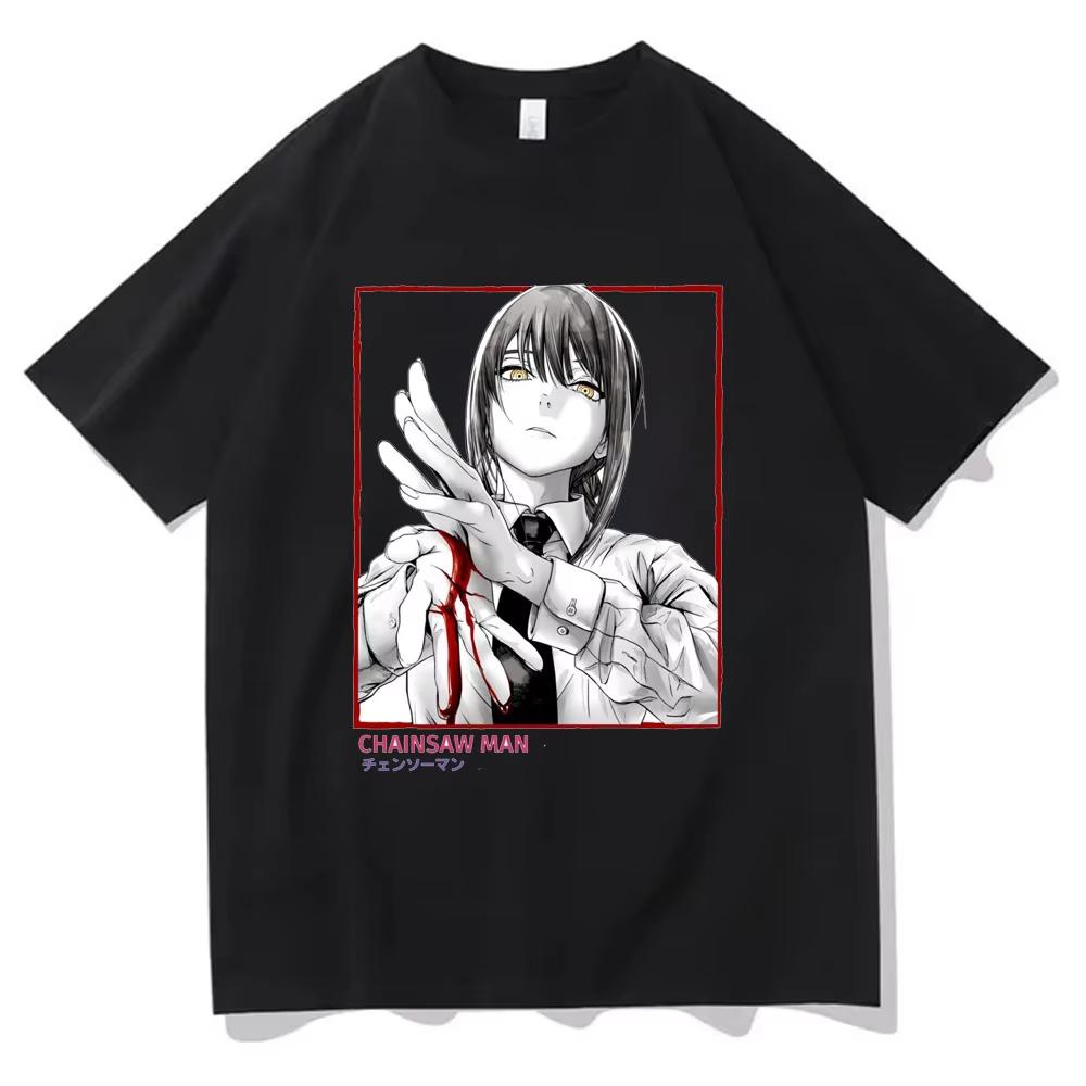 Sommer Neues Anime Kettensägen Unisex Bedrucktes T-Shirt Unisex und Damen T-Shirt Unisex Top Sport T-Shirt Unisex T-Shirt Harajuku Y2K Tee