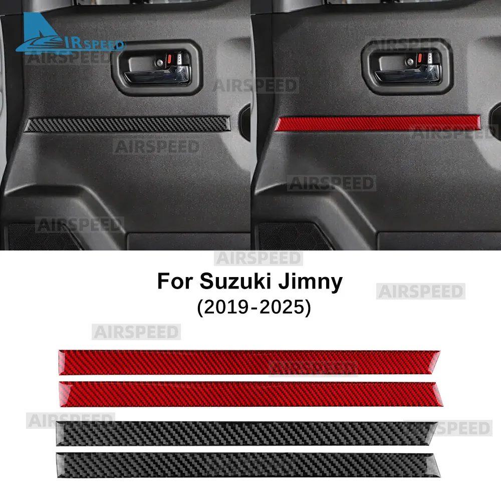 Real Soft Carbon Fiber Sticker For Suzuki Jimny JB74 JB64 2019 2020 2021 2022 2023 2024 2025 LHD RHD Car Door Decor Trim