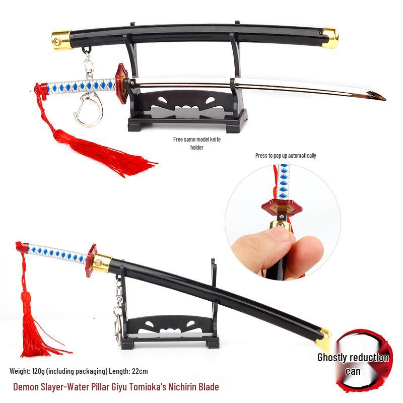 Demon Slayer Wind Pillar Nichirin Blade: Sanemi Shinazugawa & Spring-Loaded Alloy Model Zenitsu Agatsuma/Shinobu Kocho.