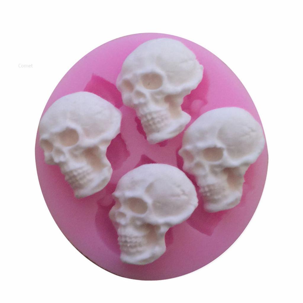 1pcs Skull Silicone Molds Chocolate Cake Bake Mold Halloween Party Decoration 1pcs Skull Silicone Molds Chocolate Cake Bake Mold Halloween Party Decoration