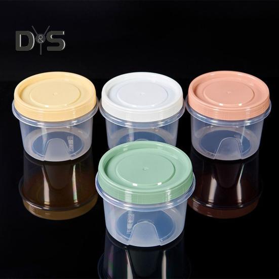 4Pcs Salad Dressing Containers 500ml BPA-Free Food Container for Snacks Condiment Sauce Reusable Sauce Cups for Lunch Box Fruit Nuts Yogurt Storage