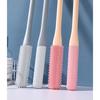 Fiegcit Foot Wash Brush, Toe Crevice Soft Rubber Cleaner, Foot Wash, Soft Brush, Exfoliating Brush, Foot Scrubber, Foot Polisher, Soft Bristles (Pink)