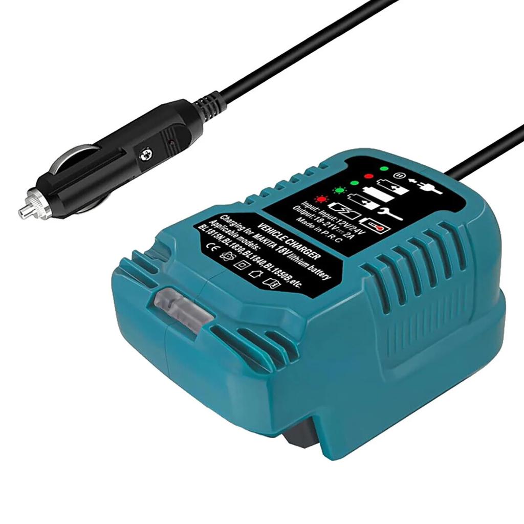 DC 12V/24V Li-Ionen-Akku Mini Kompaktes Autoladegerät Zigarettenanzünderstecker Mit LED Für Makita 18V LXT Akku BL1860 BL1830