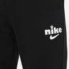 Nike Kids  Knitted Sports Pants Casual Solid Color Mid Waist Tapered Fleece Thick Black Kids Bottoms FD4985-010
