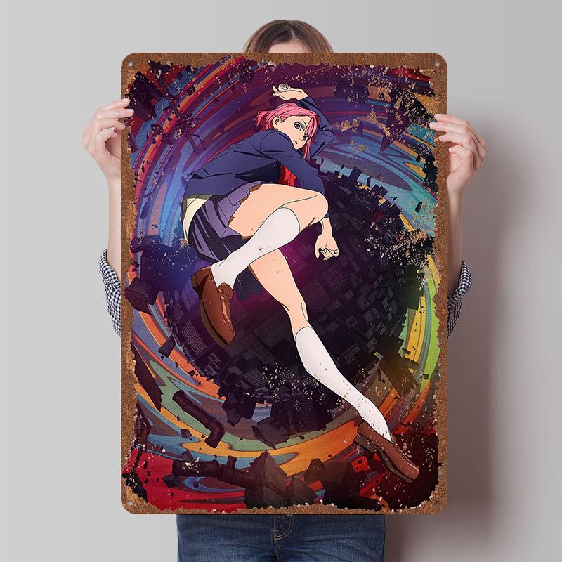 DAN DA DAN Tinplate Posters Custom Wall Art Vintage Metal Signs Retro Tin Plaque for Bedroom Decoration Gaming Home Decorations