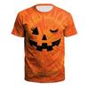 Halloween Kürbis T-Shirt Anime Muster T-Shirt Herren Damen 3D Digitaldruck Polyester Halloween Freizeit Oberteil