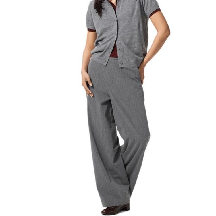 UNIQLO SS26 Striped Pleatless Straight Leg Casual Pants Women bottoms 488866-07
