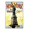 Vintage American Cities Travel Metal Signs  New York Alaska Ohio Washington  Wall Decor Poster  Retro Home Decor Sticker Paintin