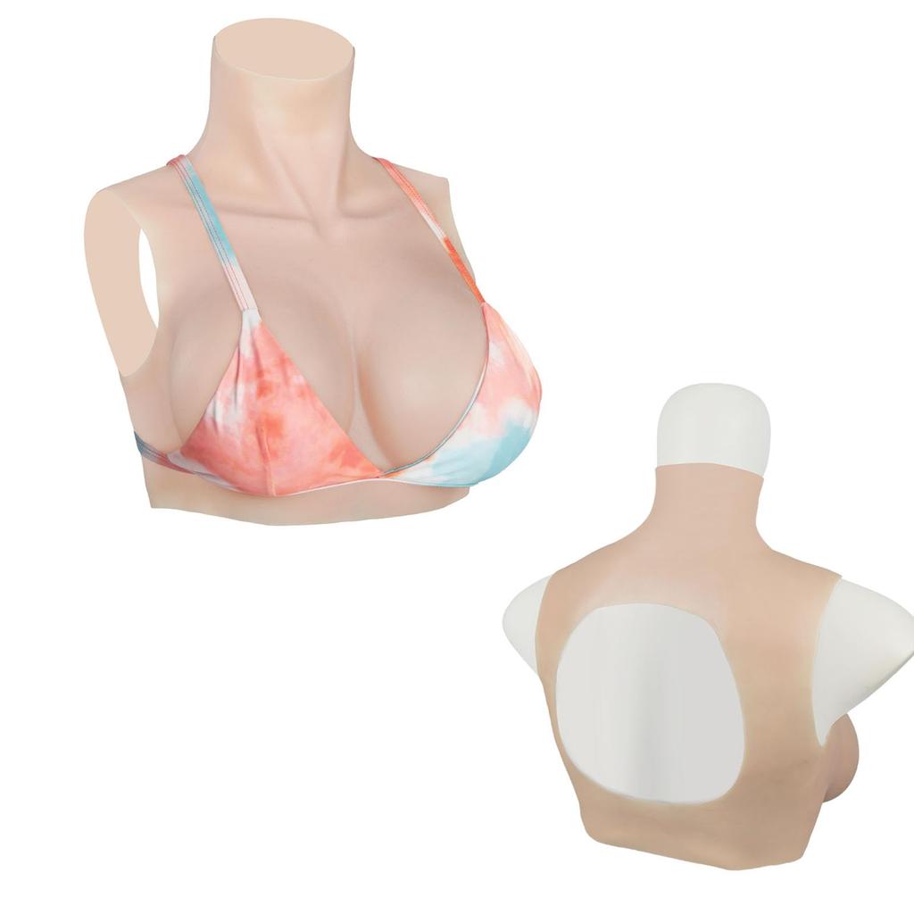 KUMIHO Silicone Breast Crossdressing Breast Artificial High Fake Filled with Cotton Form, Form, Breasts, Backless, Neck, Exhaust, Thin, Daughter,