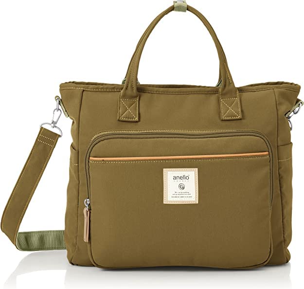 

Anello Grande 2-Way Tote Bag, A4 Size, Multi-Storage, 2-Way Cinnamon, GTM0335Z, Olive