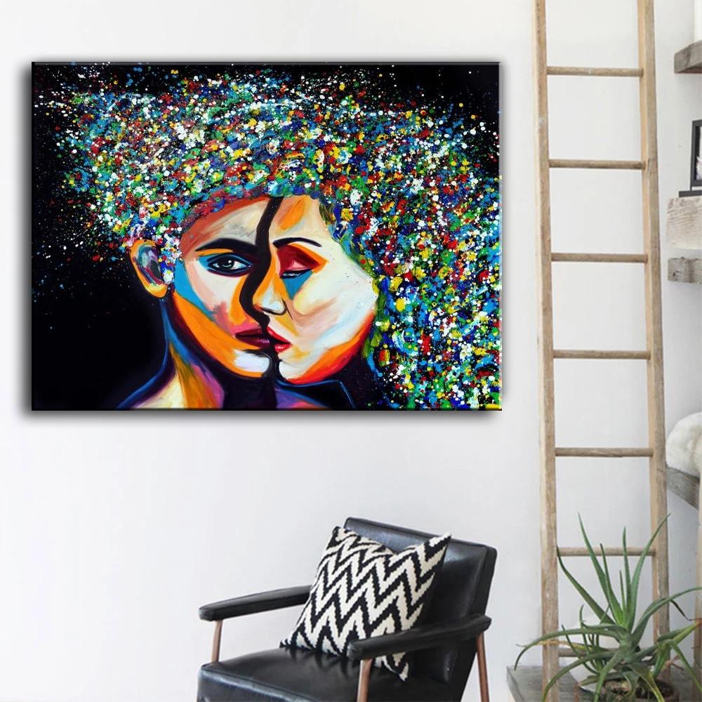 Graffiti Art Novel Aabstract Women Canvas Painting Wall Art Posters Prints Wall Pictures for Living Room Home Wall Decor