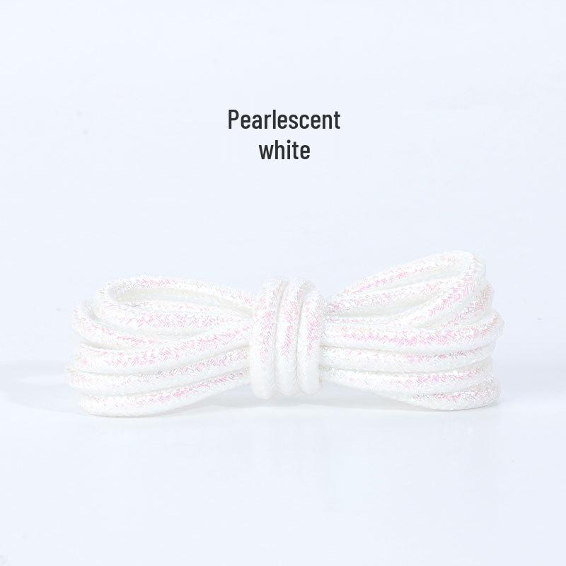 Colorful Pearlescent Shoelaces: Gold, Rose Gold, Silver for Sneakers - One Pair