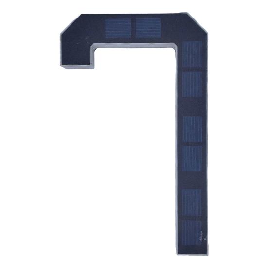 Solar Powered House Number Sign with LED Backlight Auto On/Off Waterproof LED Modern Address Plaque Outdoor Security Light for Home Garden Garage