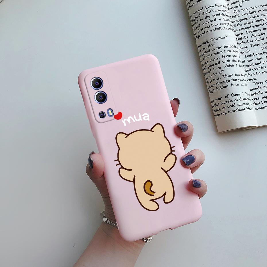 For vivo Y72 5G Case Soft TPU Silicone Cute Cartoon Shell Phone Back Cover for vivo Y72 5G V2041 Case Fundas Coque Etui Bumper