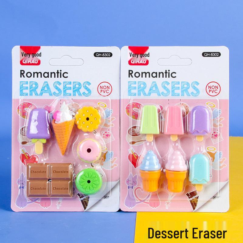 Adorable Cartoon Mini Eraser Set for Students – Perfect Back-to-School Gift