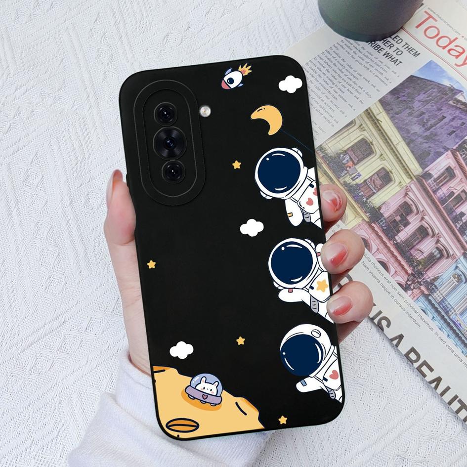 For Huawei Nova 8 8i 6 7 9 10 11 Pro P30 P40 Lite 4G 5G Case Cute Astronaut Liquid Soft Silicone Shockproof Cover Camera Protection For Huawei Bumper
