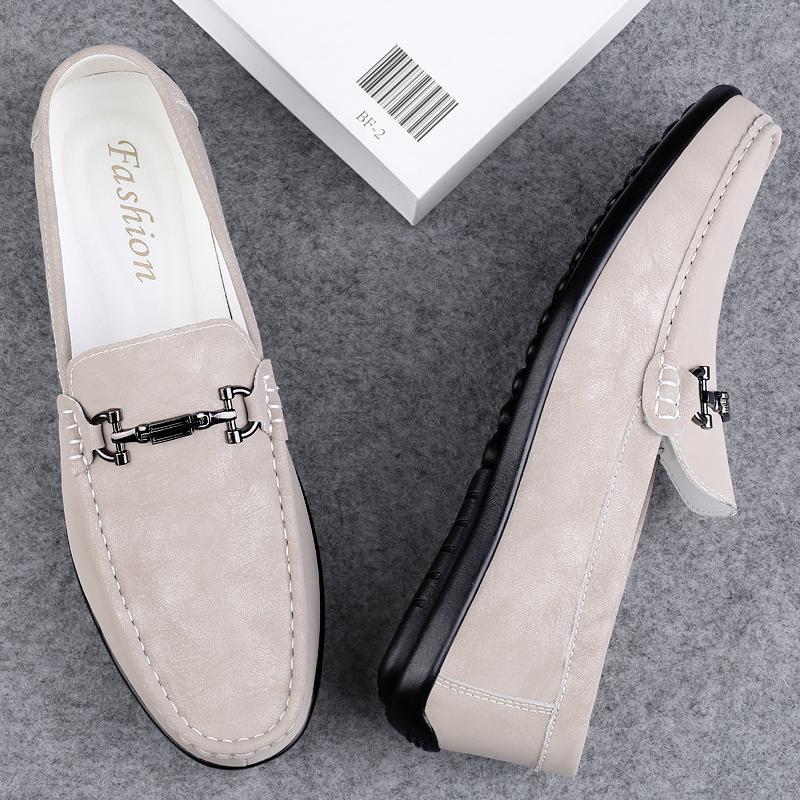 2024 Genuine Leather Men Casual Shoes Luxury Elegantes Mens Loafers Moccasins Breathable Slip on Driving Shoes Plus Size 37-46