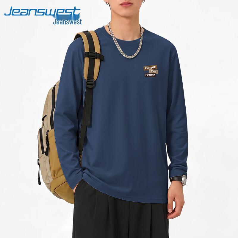 Jeanswest Men s 220G Heavyweight Pure Cotton Long Sleeve T-Shirt XL
